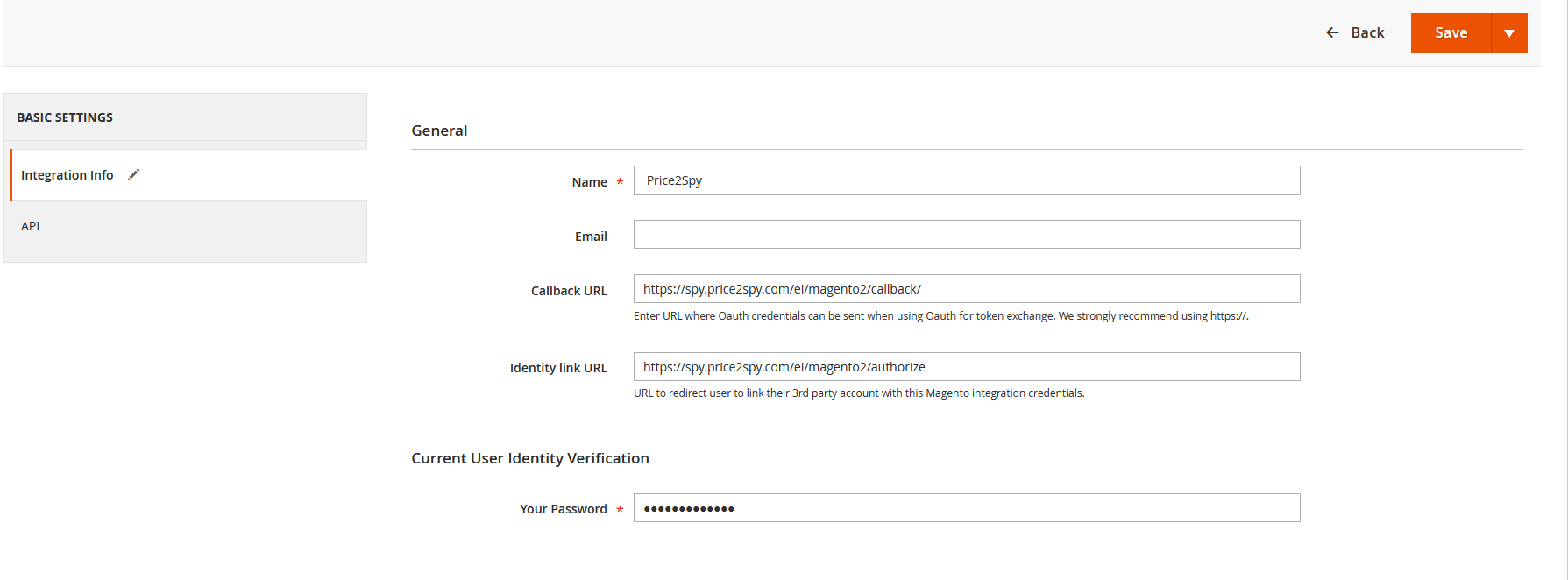 Magento 2.x - integrating with Price2Spy